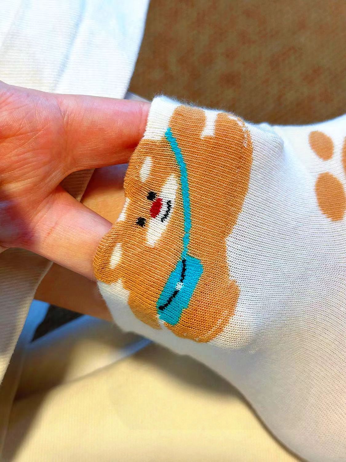 Summer thin socks children cute cartoon three-dimensional letters rabbit bear versatile college style ins trendy short tube socks