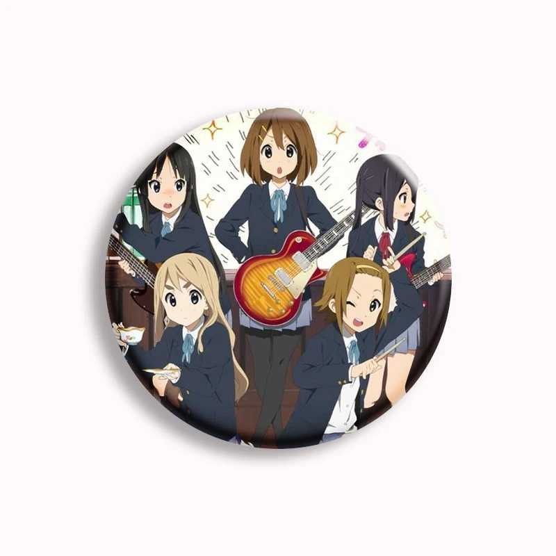 K-ON Cute Button Pin Ritsu Azusa Mio Tsumugi Hirasawa Yui Funny Meme Brooch Kawaii Badge Bag Brooch Decorative Fan Gift W240815