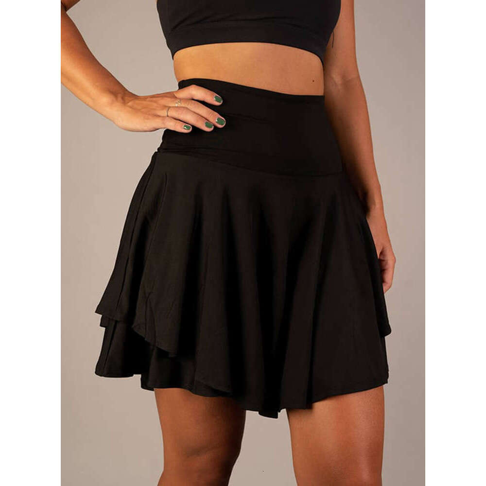 Solid Fashion Color Sports Skirts Female Tennis Running Skort Active Athletic Yoga Fiess Skirt Short Women Sportswear wear
