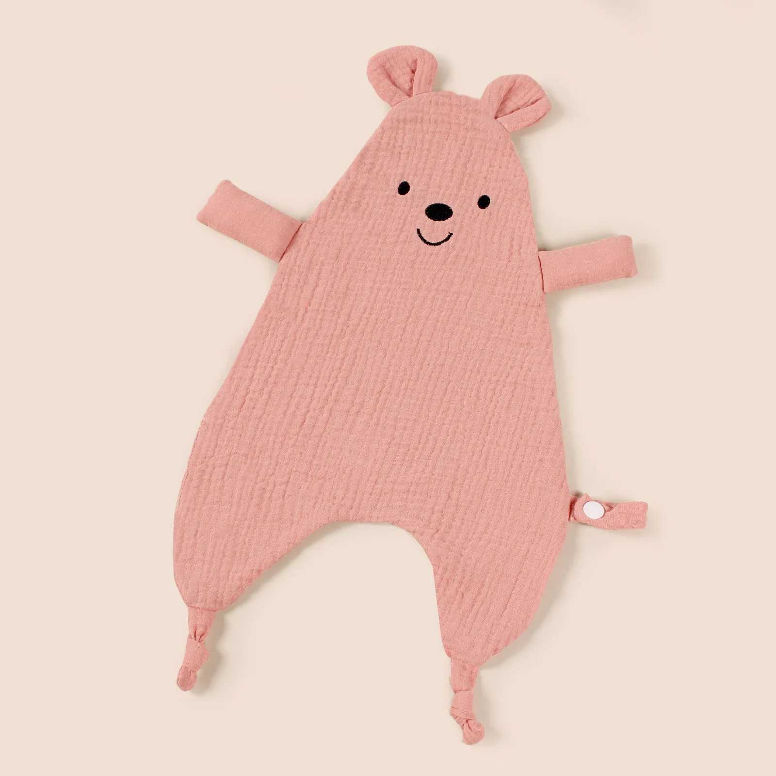 Cute Bear Baby Cotton Comforter Blanket Newborn Sleeping Dolls Rabbit Ears Sleep Toy Soothe Appease Towel Bibs Saliva Towel New Y240815
