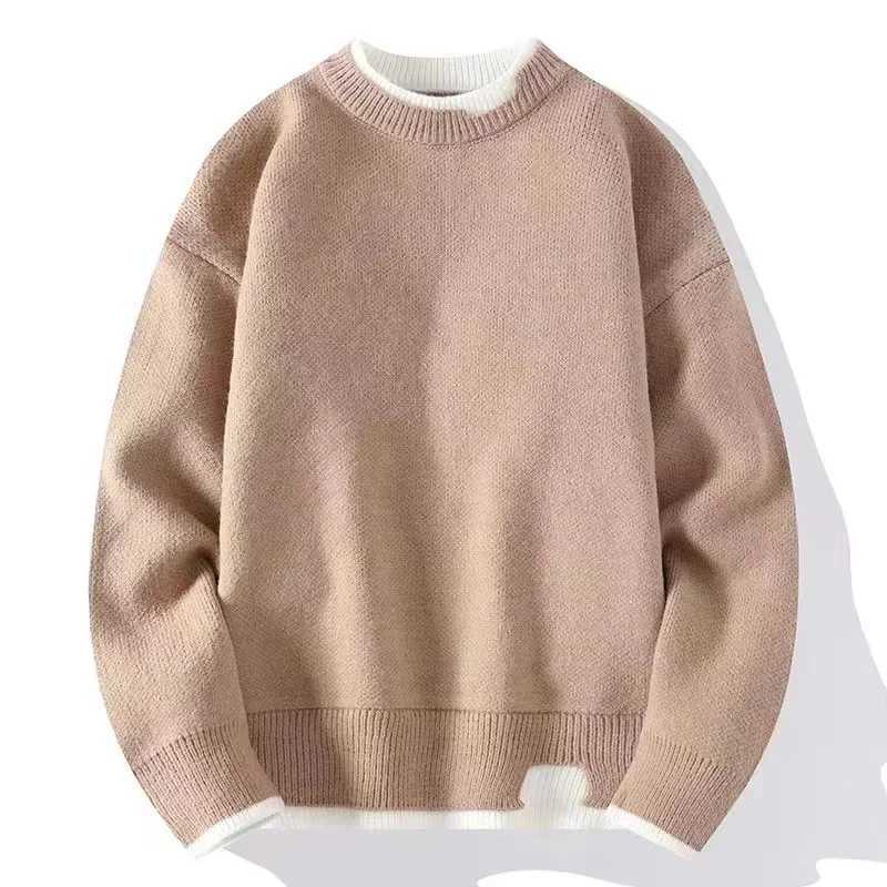 Sweaters Men Long Sleeve Solid Fashion Knitted Hip Hop Pullover Male O-Neck Knitwear Casual Couple Male Sweaters Streetwear 3XLXJ240814