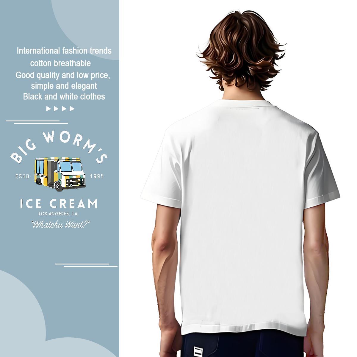Brand car T shirt Street Wear Men Tshirts 230g 100% Cotton DIY Breathable Crew Neck White Plus Size Tops Shirt