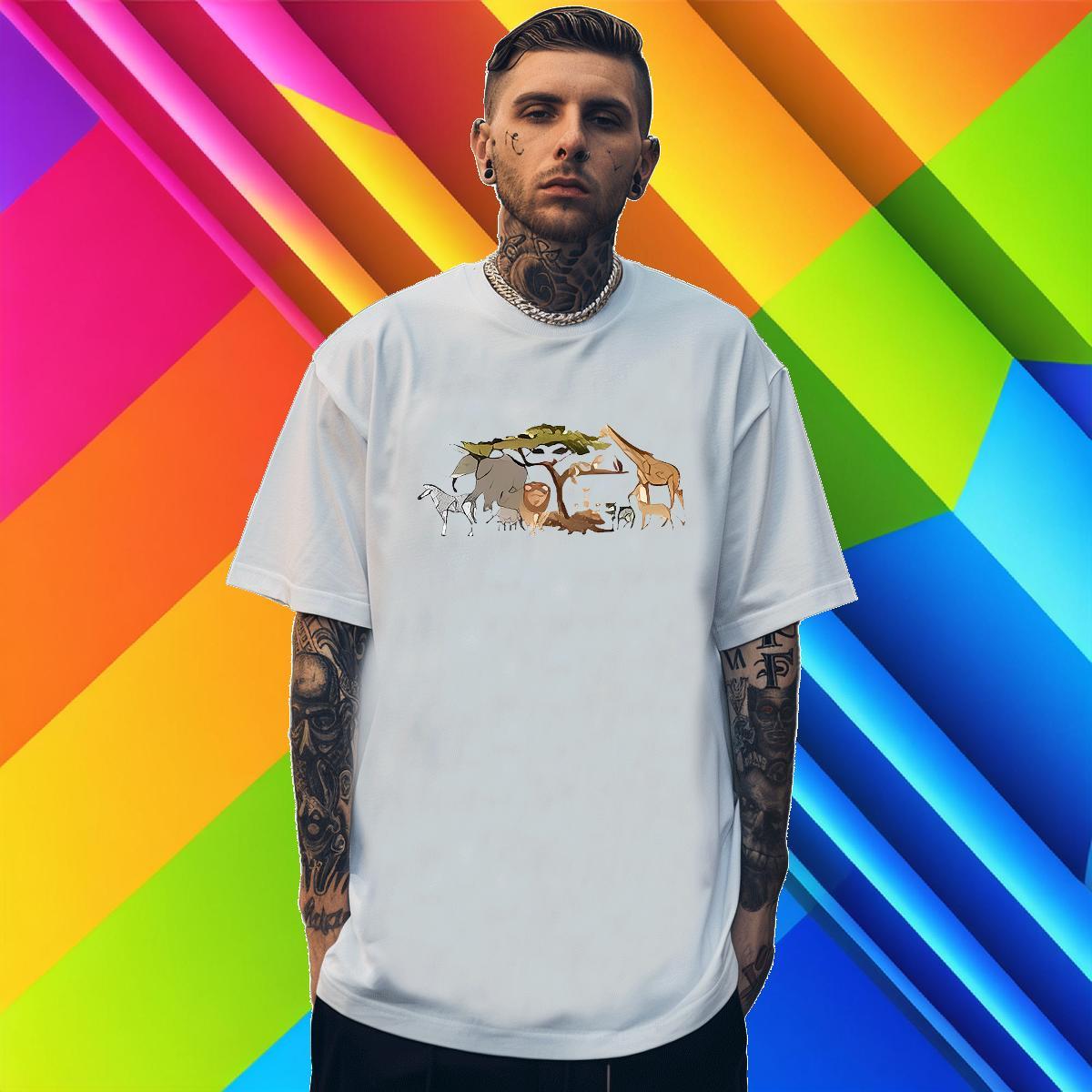 High Quality T Shirts Men horse Crew Neck Street Wear DIY Anime 100% Cotton 230g Tshirts Fashion Design Tee Shirt