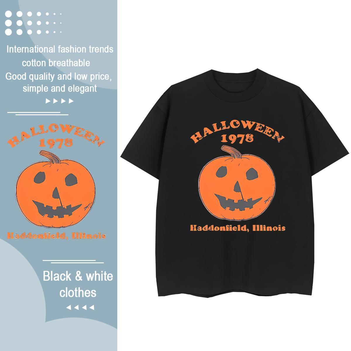TOP Quality T-Shirts halloween Breathable Short Sleeve Sports Casual DIY 230g 100% Cotton Men Clothes T-Shirt New Designer Tees Shirts