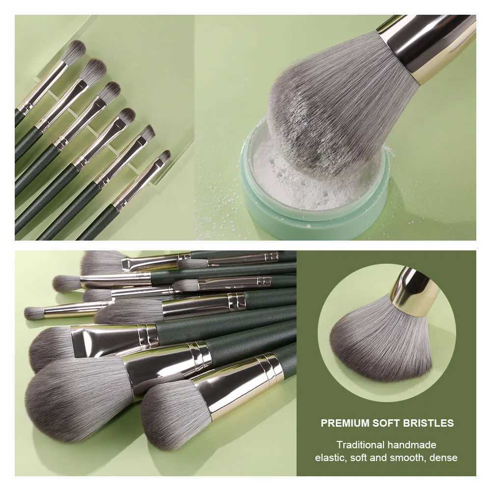 8/14 pieces of makeup brush set bristles super soft suitable for cosmetics foundation loose powder lipstick eye shadow wooden makeup brush tools W2408