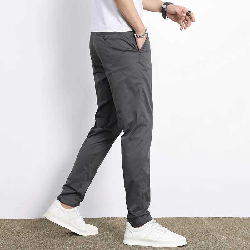 Spring/Summer 2024 Mens Business Casual Straight Mens Fashion Cotton Thin Bag Mens Classic Black Khaki PantalonsW240725