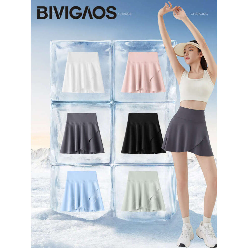 Golf BIVIGAOS Mini Women Summer Fake Two-Piece Safety Short Skirts High Waist Fiess Sports Tennis Pleated Skirt