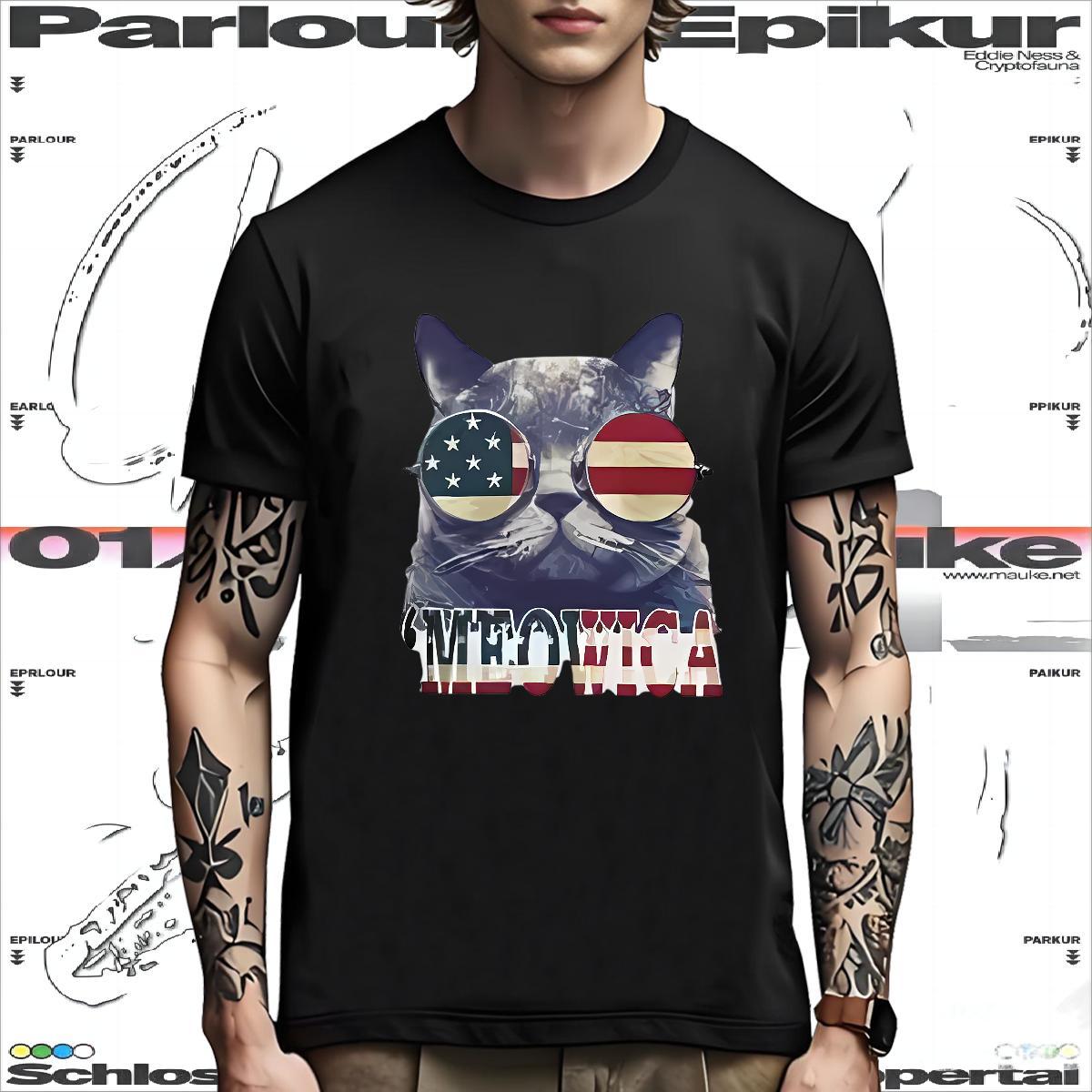 Cool T shirt cat Breathable Short Sleeve Hip Hop Skull 230g Cotton Men Tops Tees Fashion Design Polos
