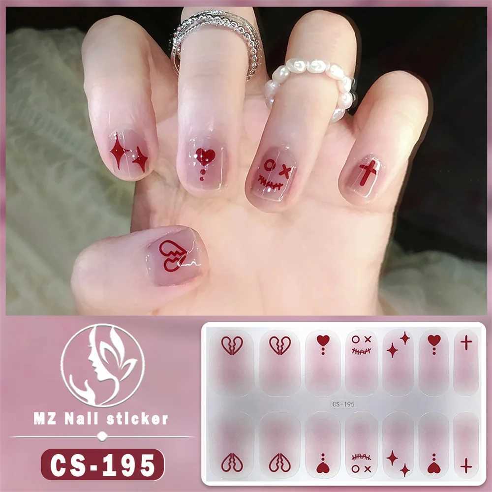 Comfortable To Wear Sticker Simple And Fashionable Bake Free Gel Long-lasting Wear Festival Design Gel Nail Polish Nail StickersXJ240814