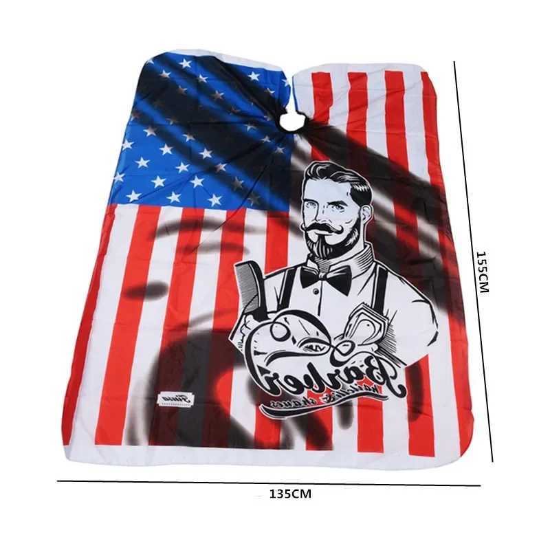 Hairdressing Coth pattern hair cutting waterproof cloth salon hairdresser Cape professional hair stylist retro beauty release W240814