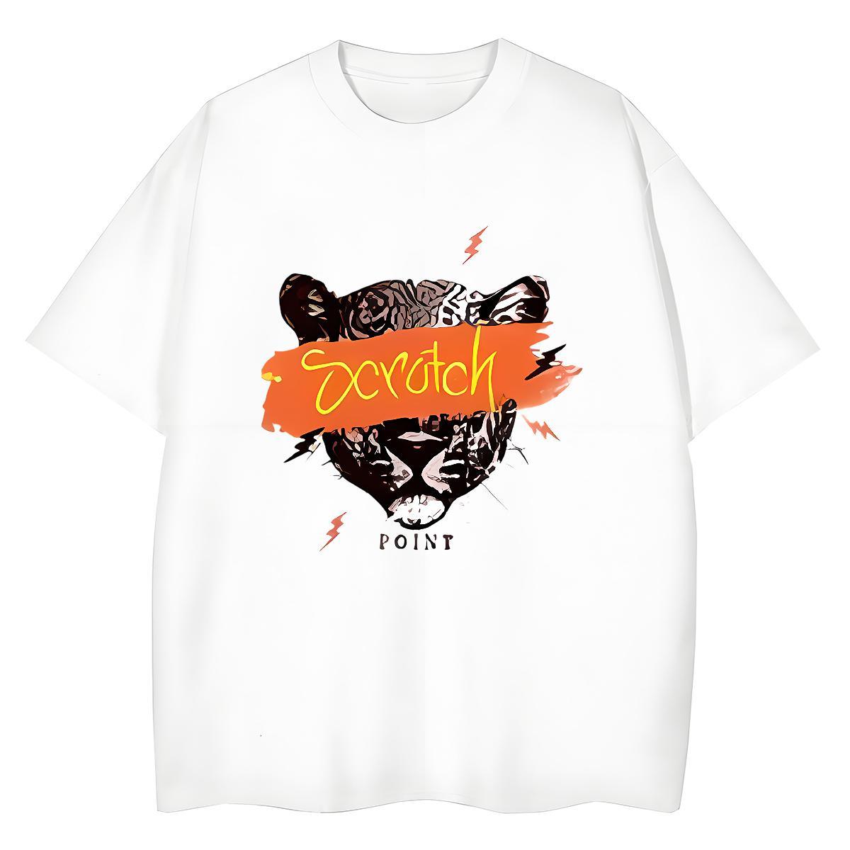 Unisex Man T Shirts leopard O-Neck Short Sleeve Hip Hop Customized 230g Pure Cotton Men Tshirts 2024 DIY Tops Tees