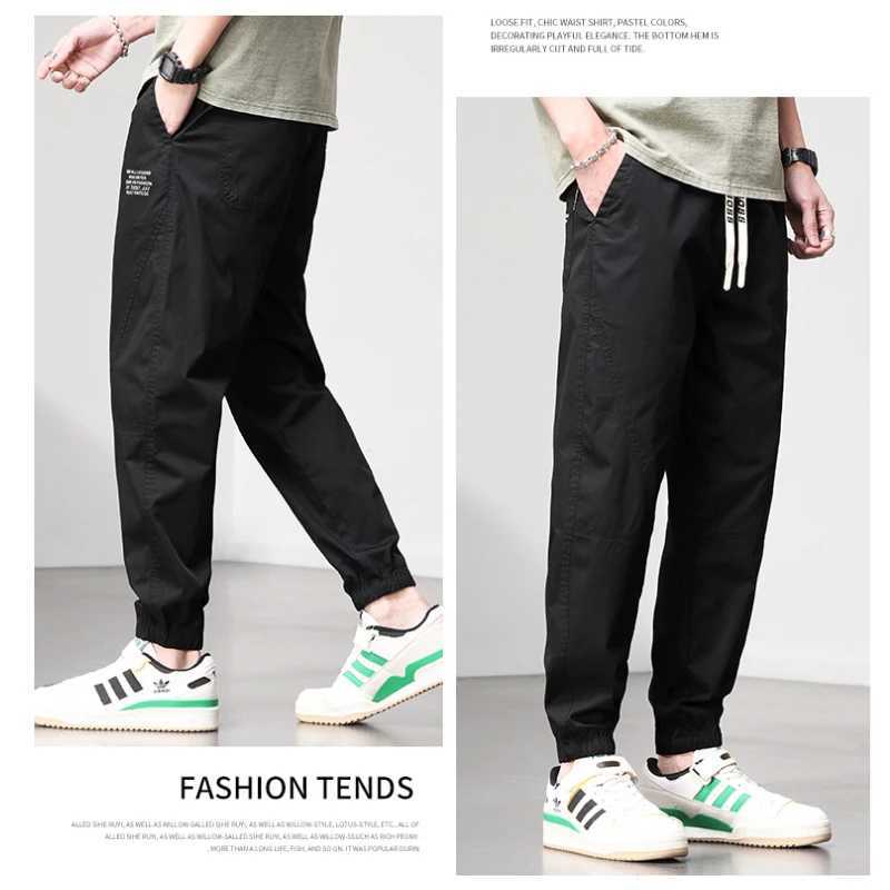2024 Summer Mens Thin Breathable Outdoor Pocket Casual Work Pants Fashion Loose Color Harlan Pants Oversized PantsW240725