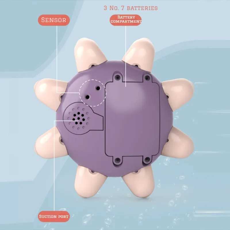 Baby bath toys water spray shower toys childrens bath toys electric whale bath balls with lights music LED lights bathtub toysW240814zzx