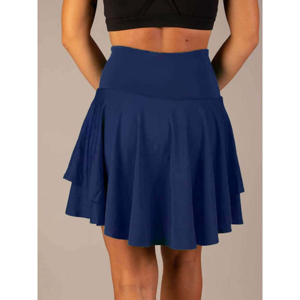 Solid Fashion Color Sports Skirts Female Tennis Running Skort Active Athletic Yoga Fiess Skirt Short Women Sportswear wear