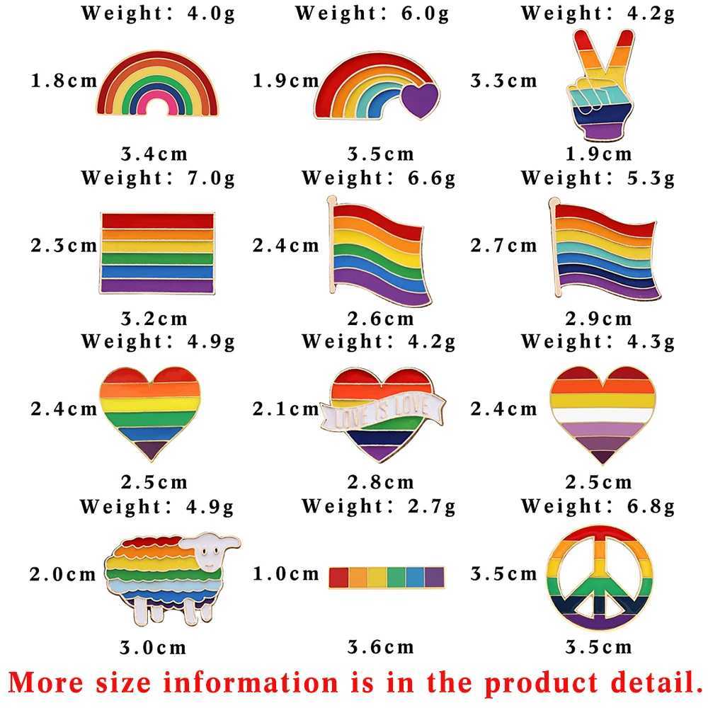 LGBTQ Customized Enamel Pin Proud Lesbian Gay Rainbow Flag Brooch Pansexual Asexual Bisexual Symbol Heart Badge Jewelry W240815