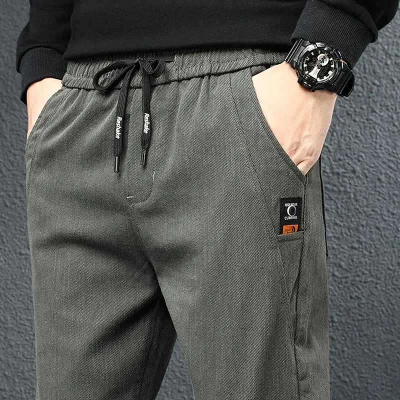 Trouser mens slim fit mens casual pants business pocket free delivery cotton fashion sales streetwear Harajuku new fashionW240725