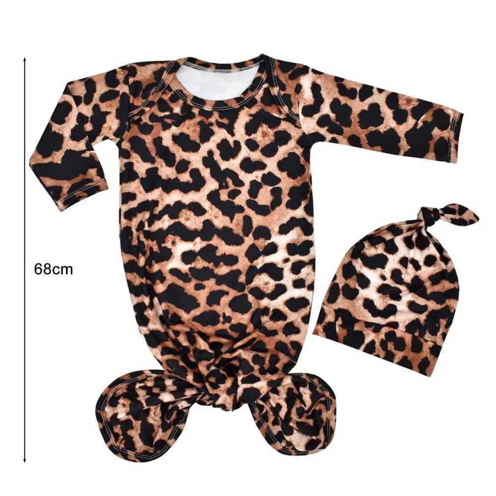 2Pcs/Set Great Infant Sleeping Sack Blend Fabric Baby Gown Super Soft Creative Pattern Knotted Infant Baby Gown Sleeping Bag Y240814