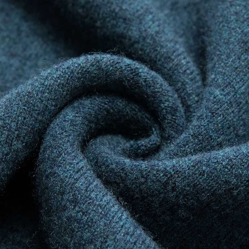 Cashmere sweater mens Polo neck 100% pure wool sweater solid color sweater backing sweaterXJ240814