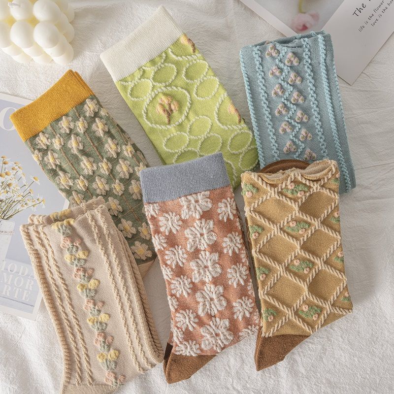 Socks men's long socks autumn and winter mid tube American retro sports student basketball long tube men's socks