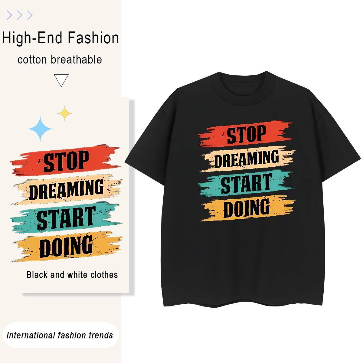 Cool Design Men Tops Tees Street Wear 230g 100% Cotton Custom Print Plus Size Crew Neck letter T-Shirts for Men 2024 Tshirts