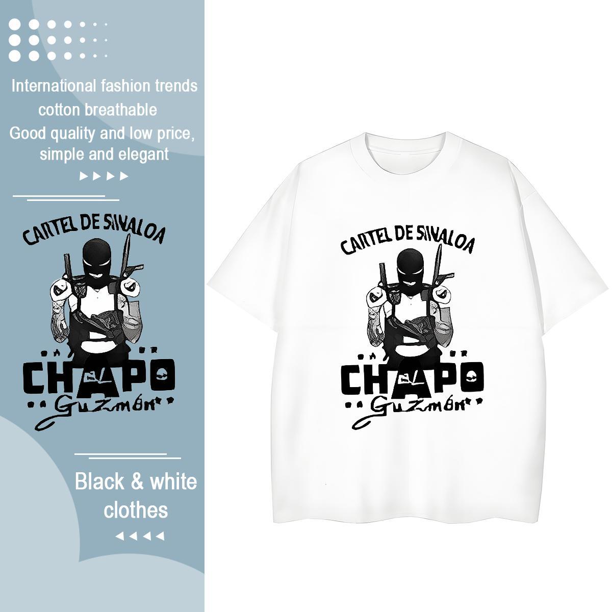Brand T-Shirts gun Breathable Crew Neck Street Wear DIY Anime 230g Pure Cotton Men Tshirts Designer Fashion Clothes