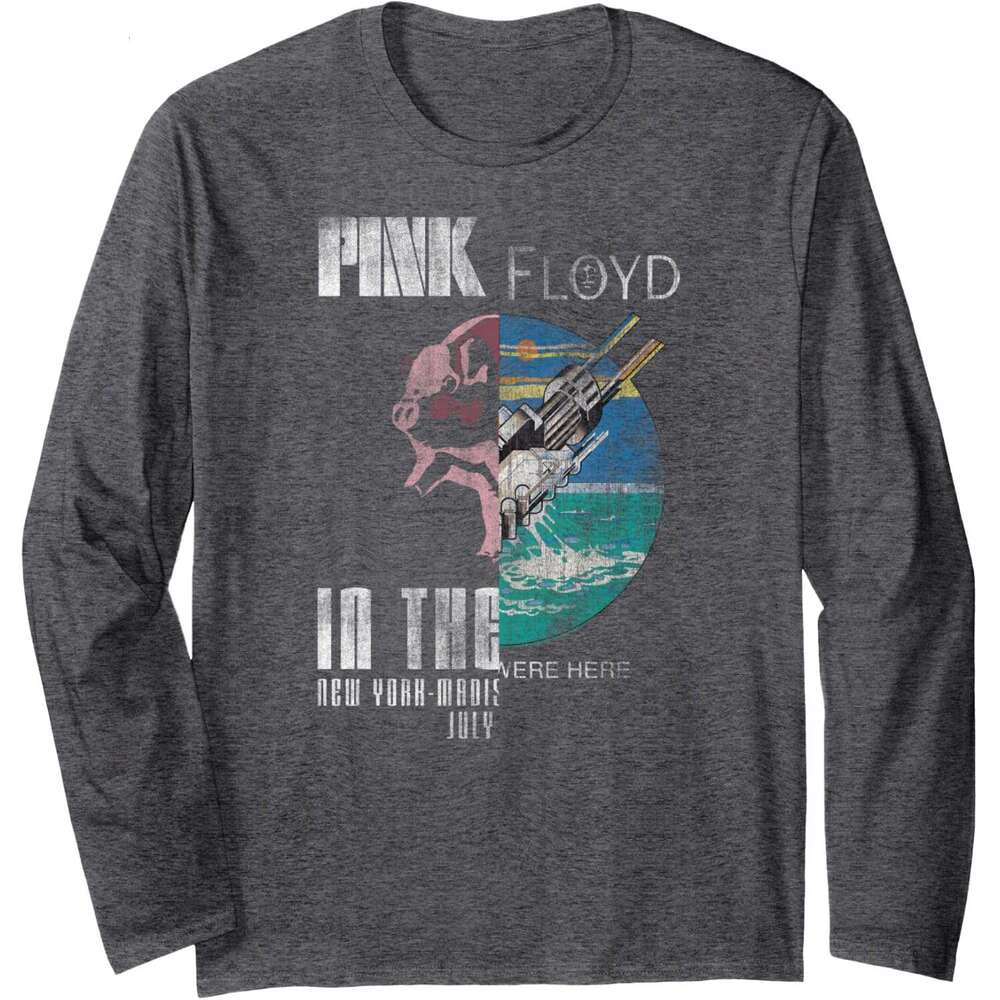 Long Sleeve Shirts for Men sweatshirt Animals You Were Here Splice Distressed Rock Long Sleeve Tee Streetwear Casual tops clothes