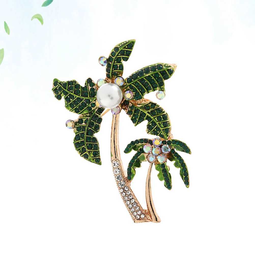 Brooch Anniversary Presentation Fashion 56x45cm Rhinestone Breastpin Coconut Palm W240815