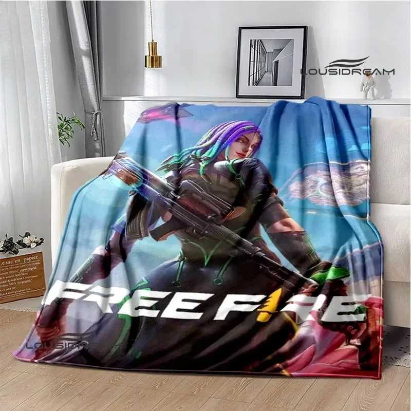 3D Games Free Fire printed blankets childrens warm blanket soft and comfortable blanket home travel blanket birthday gift Y240815