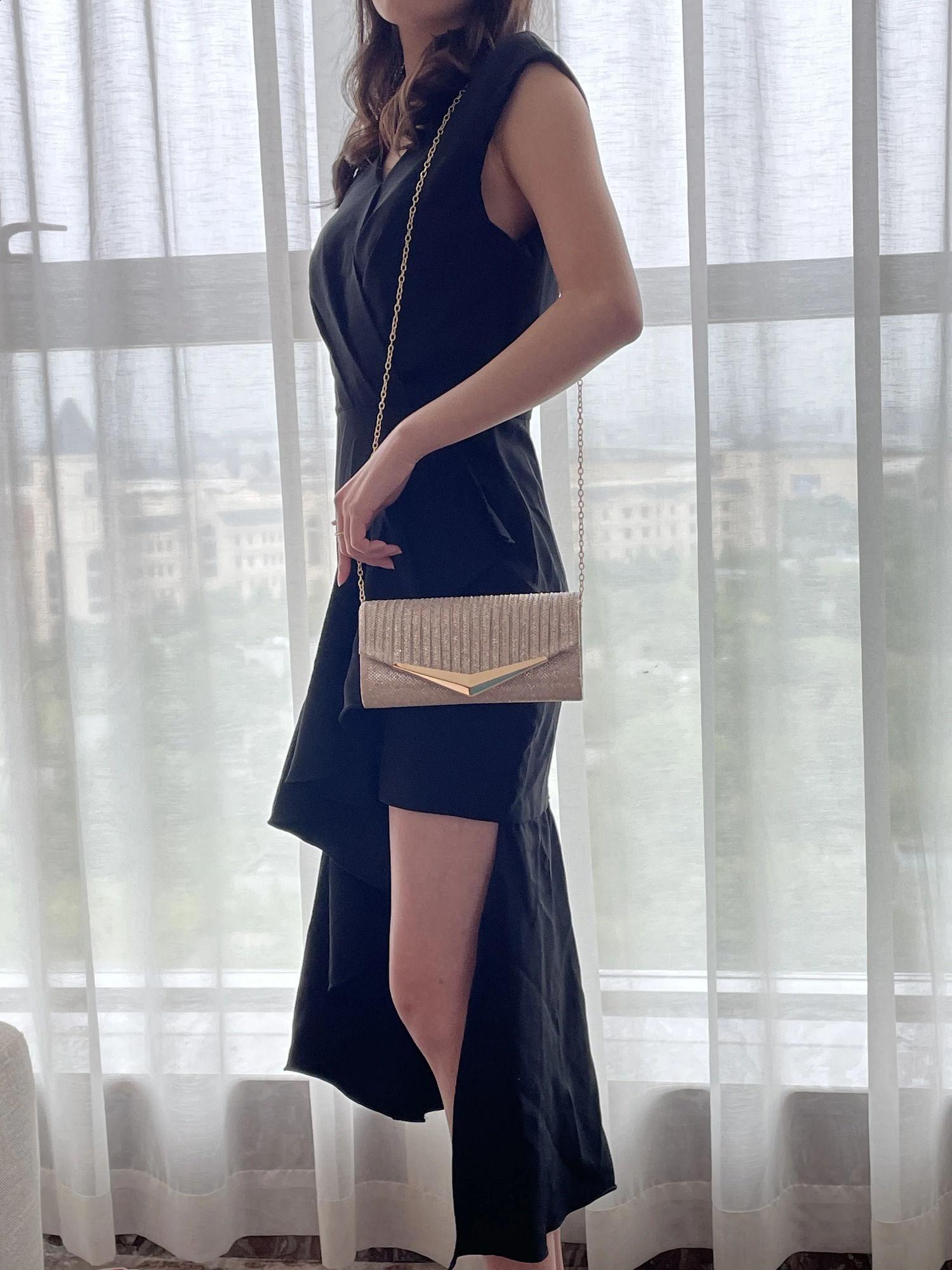 Upscale High Quality Evening Party Bag Sequin Clutch Bag Elegant Chain women Crossbody Bag Wedding Bride Clutch shoulder bag 240813