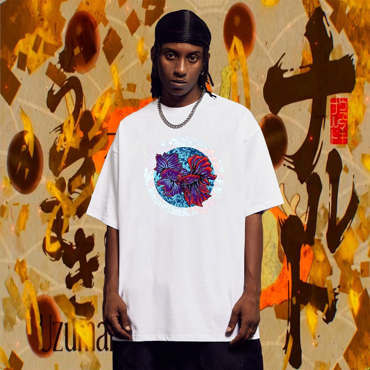 Popular T-Shirts for Men O-Neck Short Sleeve Daily Outfit Graphic 230g 100% Cotton Mens Tshirts Custom Wear