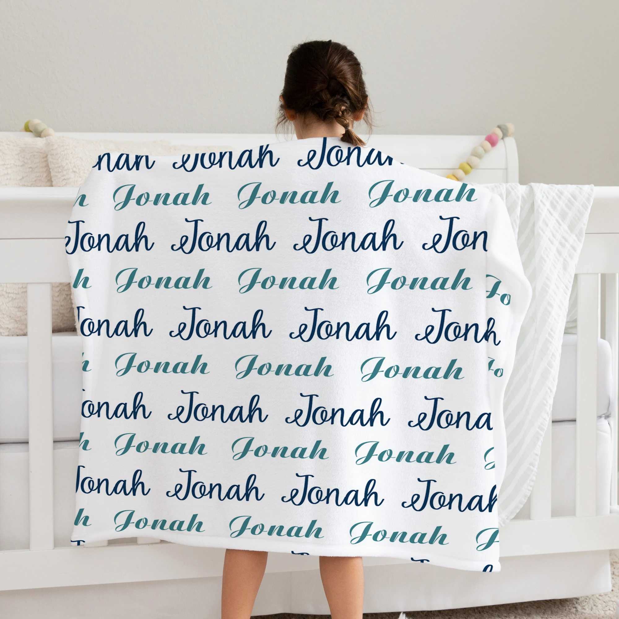 Ms.O Name Personalized Flannel Fleece Kids Baby Blanket Birthday Gift Idea For Newborn Boys Girls Bed Crib Stroller Sleep Cover Y240815