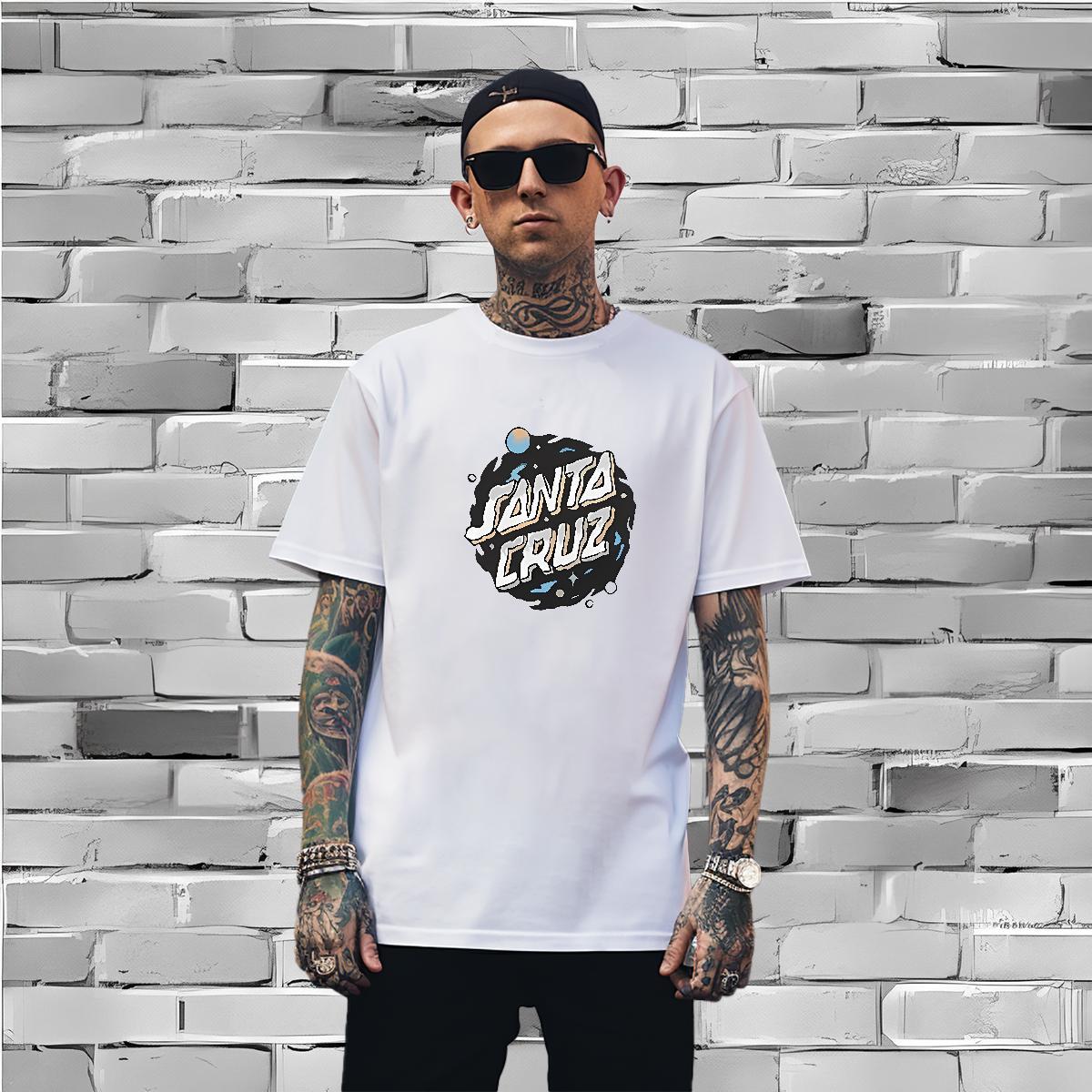 Cool letter Mens T Shirts Street Casual Couples T Shirts 230g Cotton New Short Sleeve O-Neck DIY Anime Polos