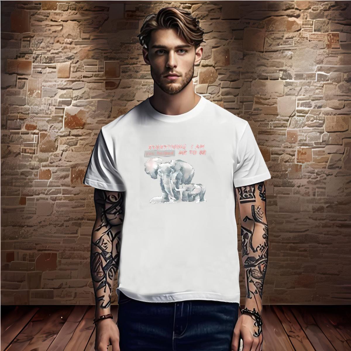 Man T Shirts 230g Pure Cotton Elephant Street wear Hip Hop Crew Neck Breathable DIY Logo Oversized Mens Tshirts New Arrival Wholesale Wear
