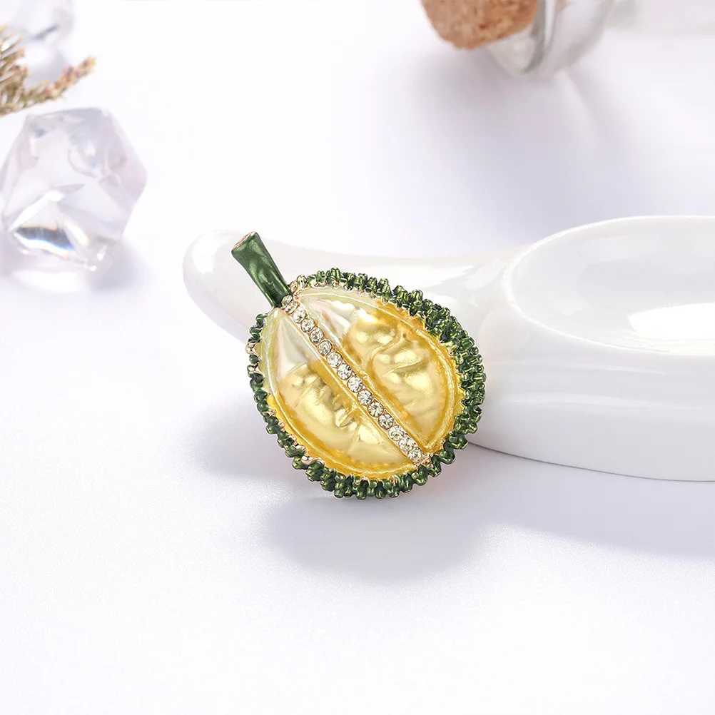 1 creative durian shaped brooch fashionable clothing brooch pants accessory cute tight corset simple brooch (yellow) W240815