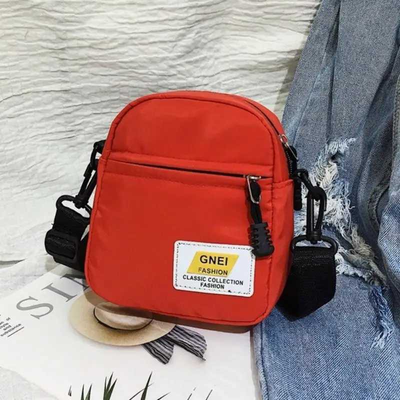Fashionable and simple womens nylon cross body bag casual mini square bag Korean style single shoulder sling W240813