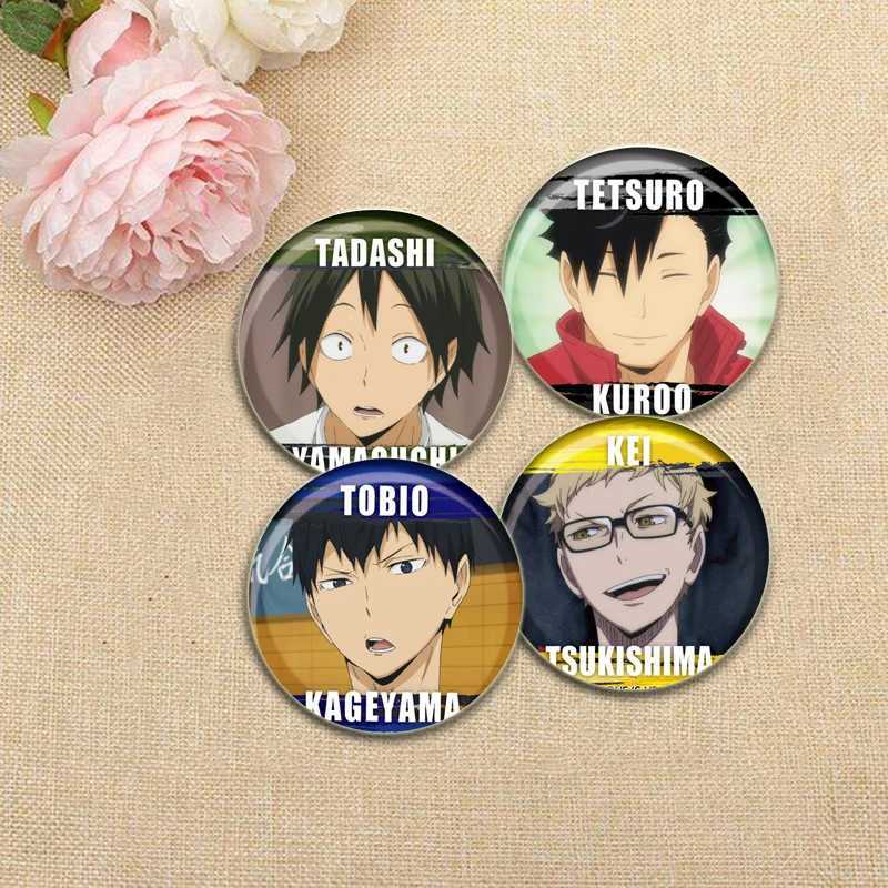 Animation Haikyuu!! Brooches round handmade brooch backpack clothing brooch gift accessories Tobio Kageyama cartoon badge W240815