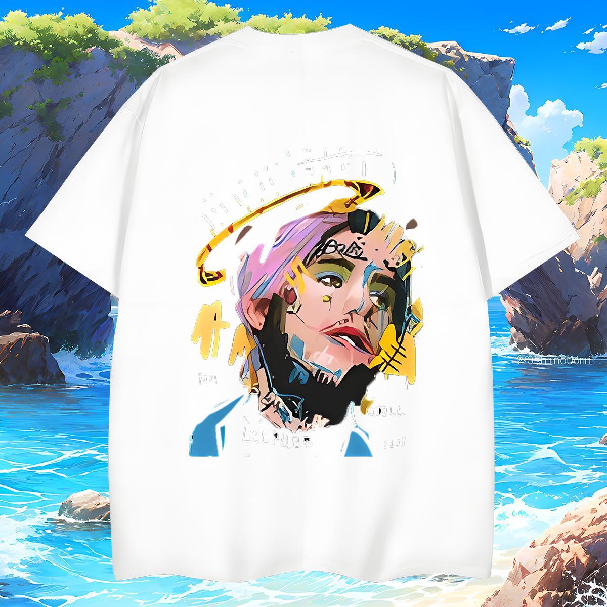 T-Shirts for Men 230g 100% Cotton portrait Home Outdoor Short Sleeve Soft Asian Size Men Tshirts New Designer Wholesale Polos