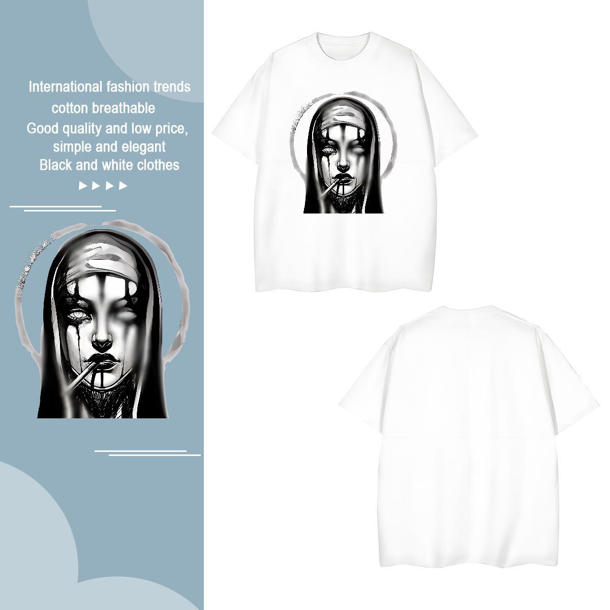 Man T Shirts 100% Cotton 230g nun Daily Outfit Crew Neck Breathable DIY Printed Men Clothes T-Shirt Fashion Designer TOP Quality Tshirts