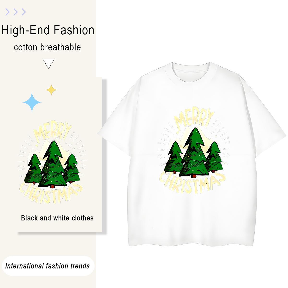 Classic Tshirt for Man Woman Sport 100% Cotton 230g Oversized Breathable Crew Neck tree Mens T Shirts Classic Casual Tops Tees