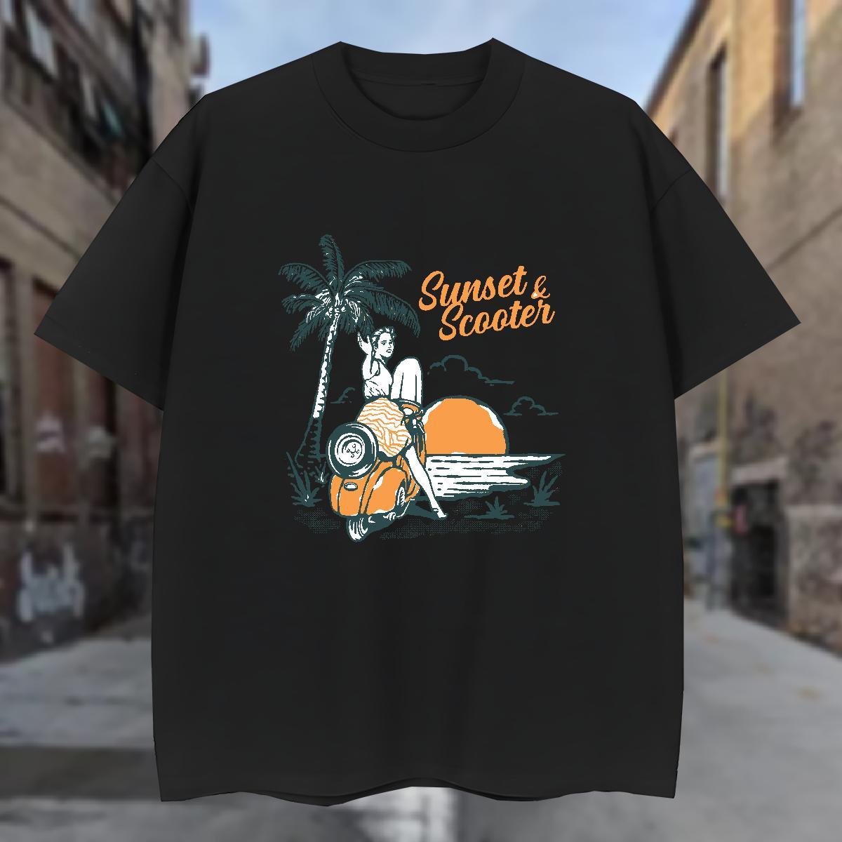 T-Shirts 230g Pure Cotton sun Outdoor Short Sleeve Soft Custom Print Oversized Men Tops Tees Casual New Wholesale Clothings