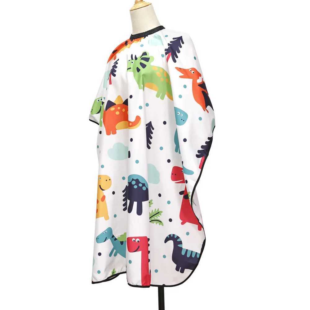 Barbershop childrens hair horns dinosaur hair cutting horns boy waterproof barber hair apron childrens salon styling W240814