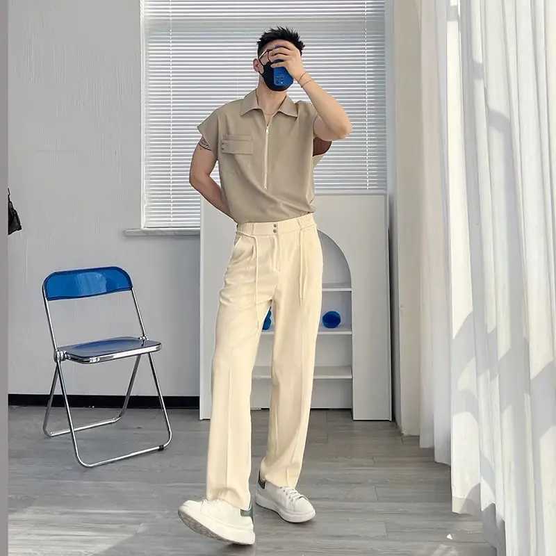 Mens Trouser Office Wide Business Custom Straight Mens Casual Pants with Size Aesthetics Hot Low Price Fashion Formal DressW240725