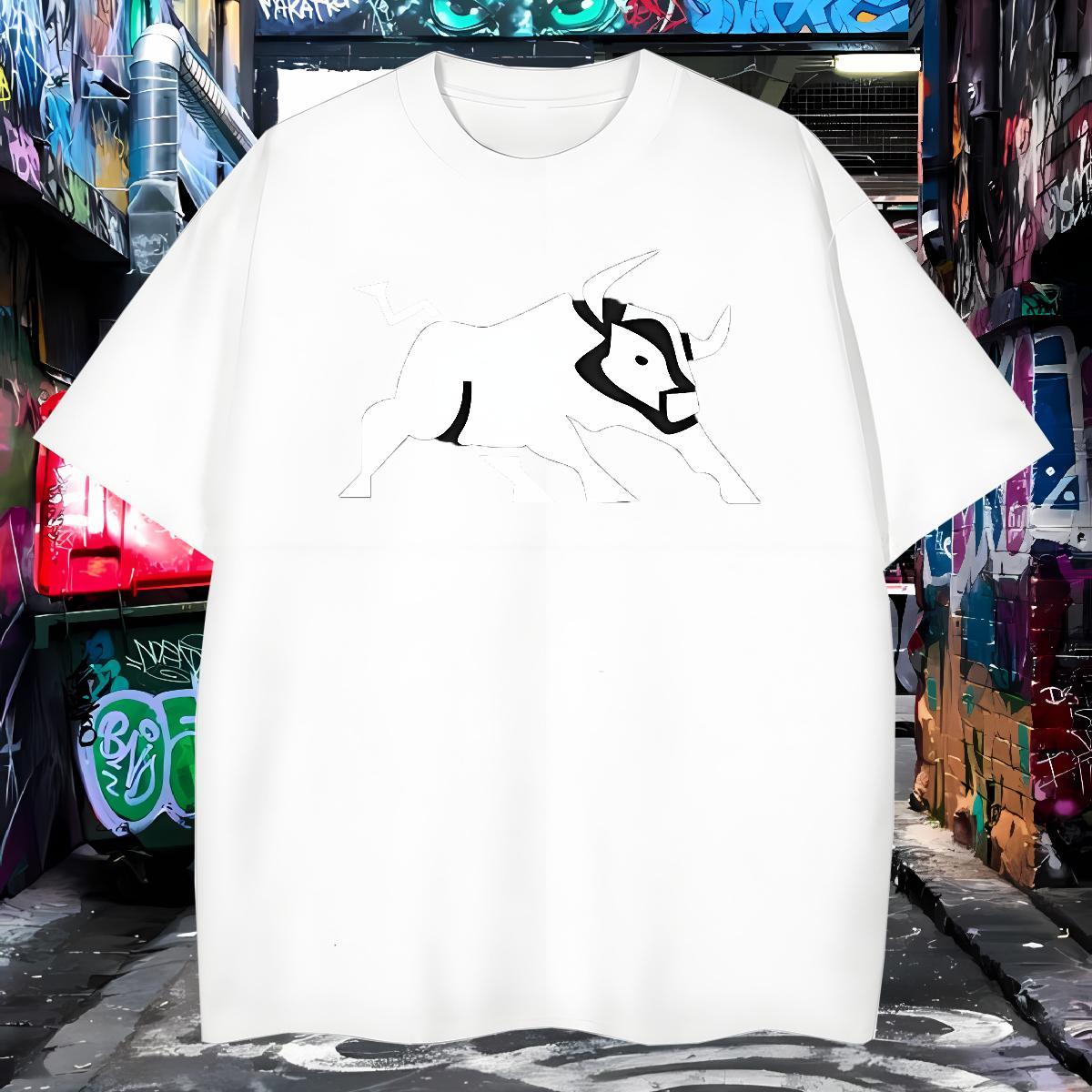 Comfortable Man T Shirts cow Breathable Crew Neck Daily Wear DIY Anime 230g Pure Cotton Men Tshirts Custom Tee Shirt