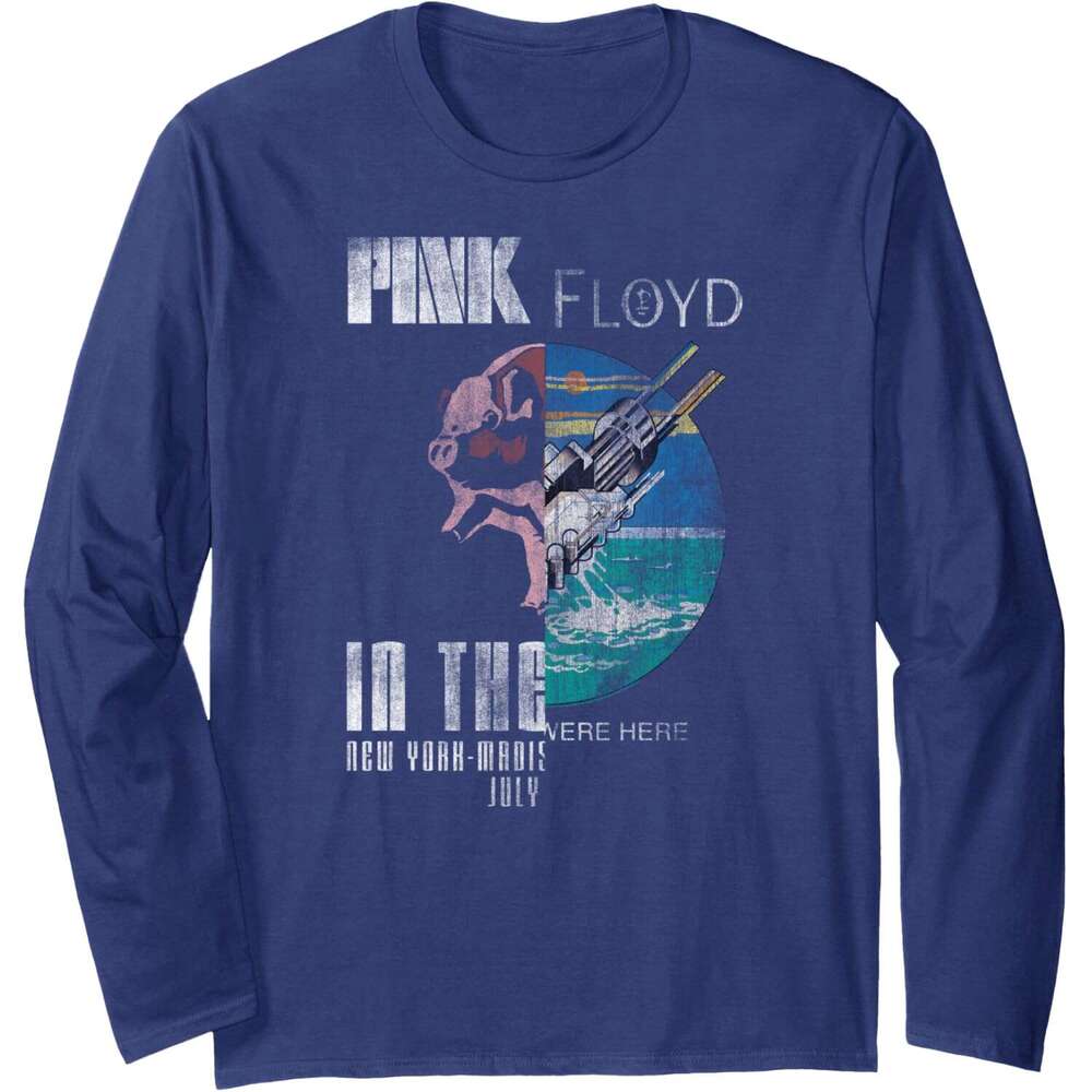 Long Sleeve Shirts for Men sweatshirt Animals You Were Here Splice Distressed Rock Long Sleeve Tee Streetwear Casual tops clothes