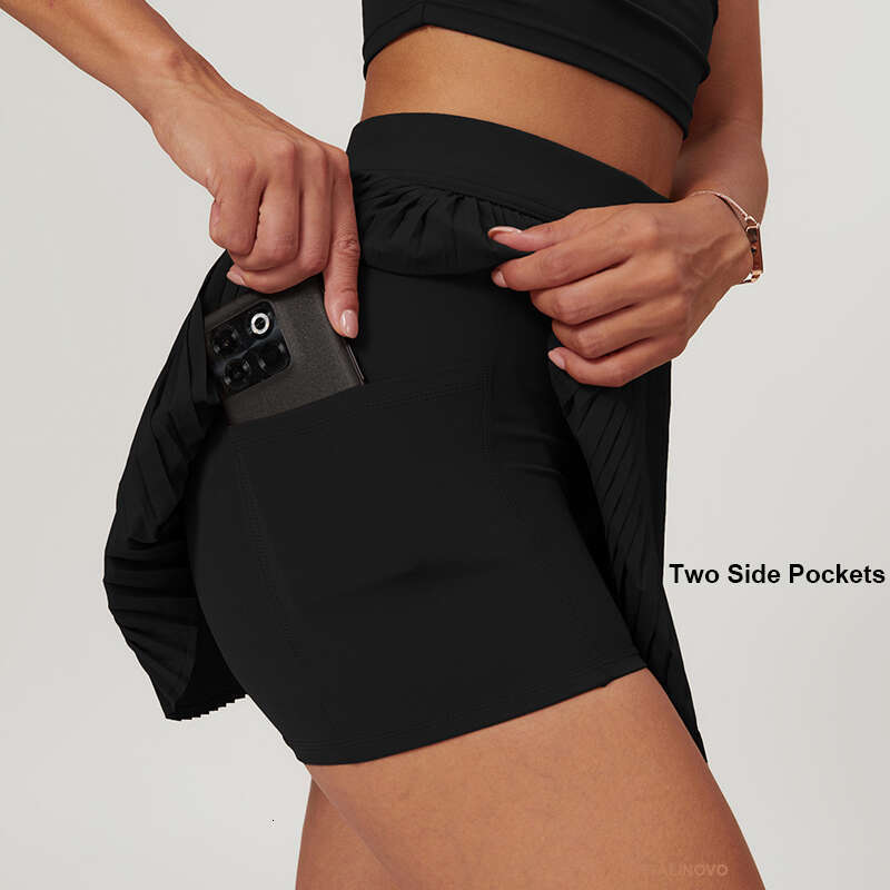 Women's VITALINOVO Tennis Golf Skirts High Waisted with Pockets Inner Shorts for Athletic Skorts Skirt Sports Running Pickleball