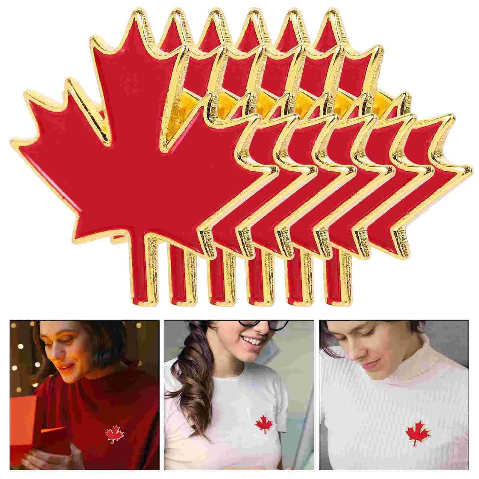 10 daily use Brooch creative metal brooches for outdoor beautiful girls with practical maple leaves W240815