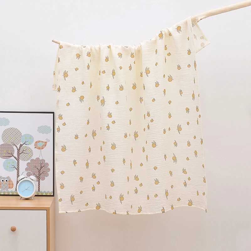 100X100cm Baby Receive Blanket for Newborn Cotton Muslin Swaddle Blanket Bedding Infant Bath Towel Baby Items Mother Kids Y240815