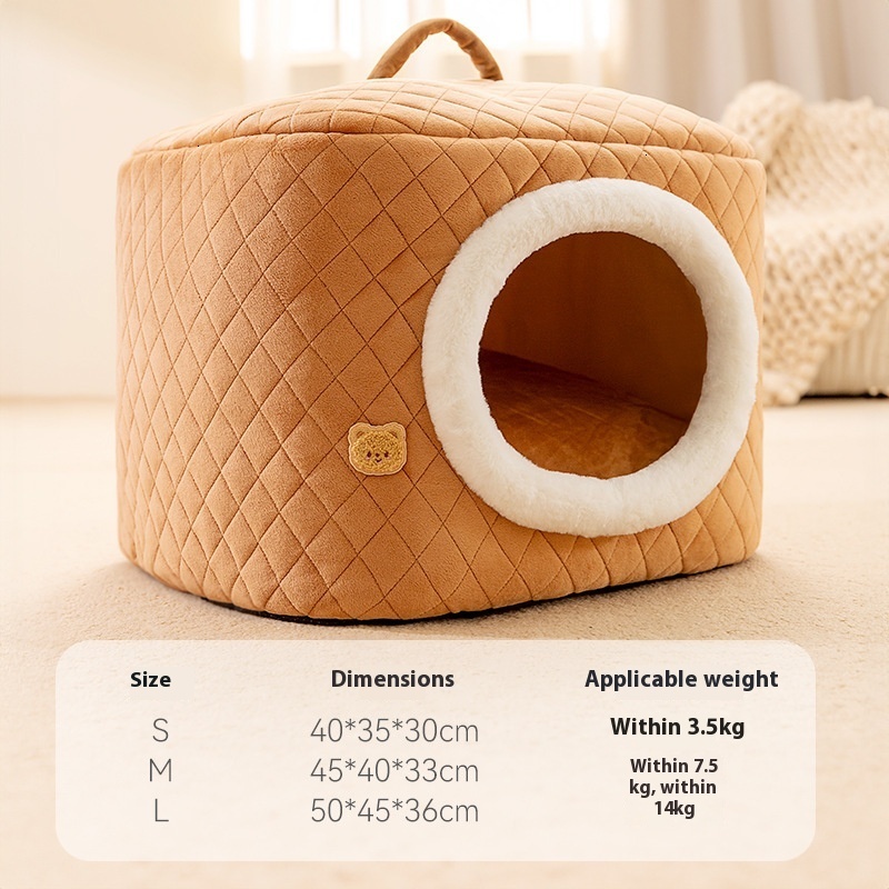 Comfortable Small Dog Kennel with Insulated Bed - Perfect for Cold Weather Use