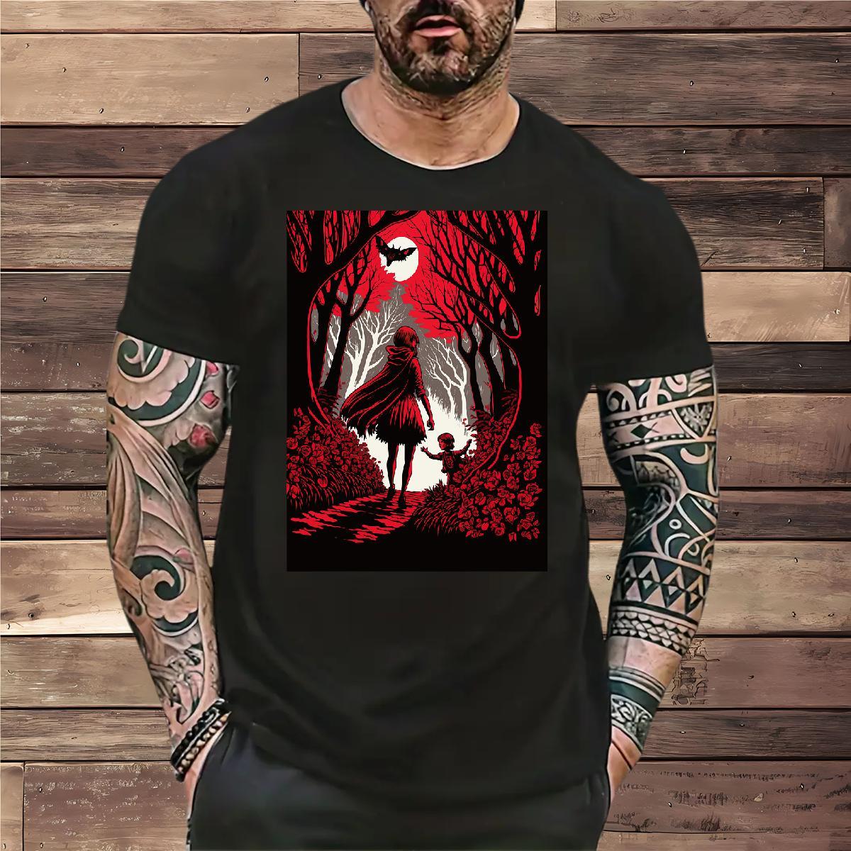 T Shirts Men 230g 100% Cotton wolf Street Breathable Short Sleeve Custom Print Plus Size Mens Tshirts Customized Free Shipping Polos
