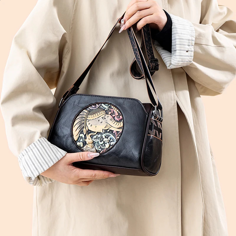 Women Elephant Bags Fashion High Quality Leather Shoulder Bag Messenger Female Crossbody Sac A Main 240814
